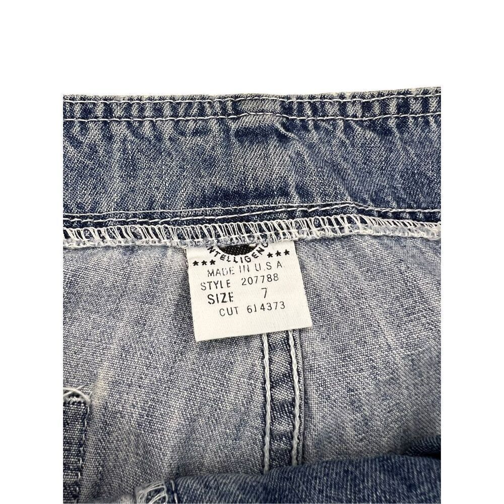 Vintage lei Juniors 7 Lace Up Flare Low Rise Jeans Light Wash Denim Y2K - Picture 6 of 7